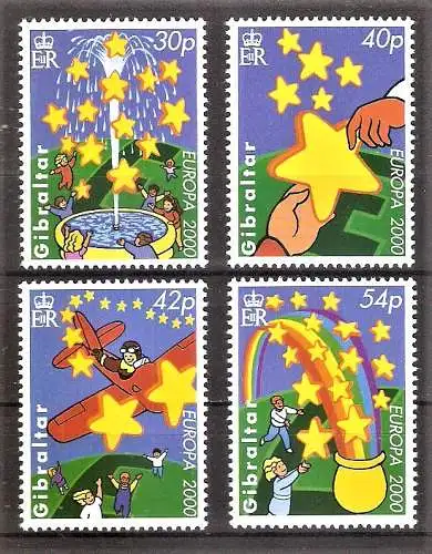 Briefmarke Gibraltar Mi.Nr. 905-908 ** Europa CEPT 2000 - Kinder / Kompletter Satz !