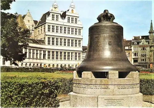 Ansichtskarte Belgien - Gent / Emile Braun Platz - Alte Glocke "Triumphant" (1451)