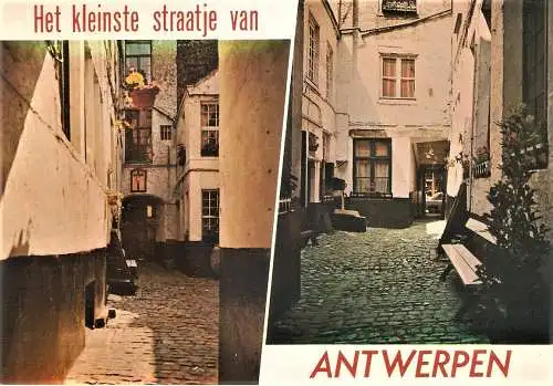 Ansichtskarte Belgien - Antwerpen / Die kleinste Strasse von Antwerpen (1467)