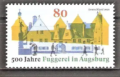 Briefmarke BRD Mi.Nr. 3621 ** 500 Jahre Fuggerei in Augsburg 2021