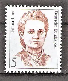 Briefmarke BRD Mi.Nr. 1405 ** 5 Pf. Frauen der deutschen Geschichte 1989 / Emma Ihrer - Politikerin und Gewerkschaftlerin