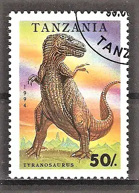 Briefmarke Tanzania Mi.Nr. 1768 o Prähistorische Tiere 1994 / Tyrannosaurus