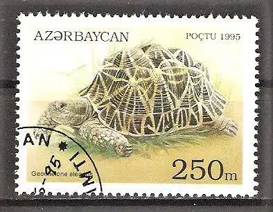 Briefmarke Aserbaidschan Mi.Nr. 226 o Schildkröten 1995 / Sternschildkröte (Testudo elegans)