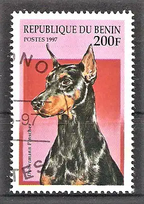 Briefmarke Benin Mi.Nr. 938 o Dobermann