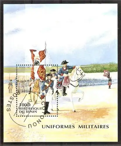 Briefmarke Benin Block 24 o (Mi.Nr. 911) Preussische Uniformen 1997