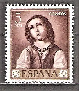 Briefmarke Spanien Mi.Nr. 1312 ** Tag der Briefmarke 1962 / Gemälde Francisco de Zurbarán - Die Jungfrau als Kind