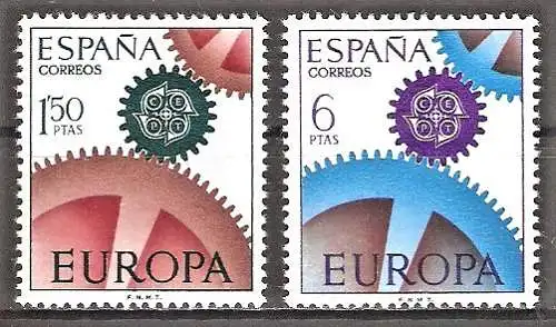 Briefmarke Spanien Mi.Nr. 1682-1683 ** Europa CEPT 1967 / Kompletter Satz !