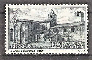 Briefmarke Spanien Mi.Nr. 1442 ** Klöster und Abteien 1964 / Zisterzienserkloster Santa María de Huerta - Gesamtansicht