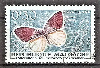 Briefmarke Madagaskar Mi.Nr. 445 o Schmetterling (Colotis zoe)