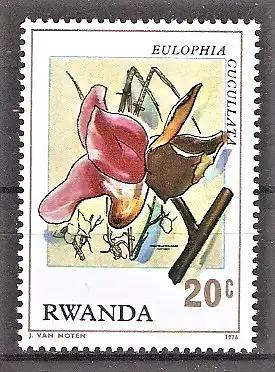 Briefmarke Ruanda Mi.Nr. 843 ** Orchideen 1976 / Eulophia cucullata