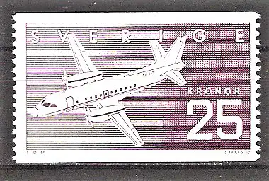 Briefmarke Schweden Mi.Nr. 1427 ** Schwedische Flugzeugindustrie 1987 / Verkehrsflugzeug Saab SF 340