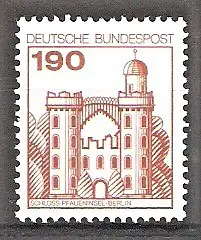 Briefmarke BRD Mi.Nr. 919 ** 190 Pf. Burgen und Schlösser 1977 / Schloss Pfaueninsel Berlin