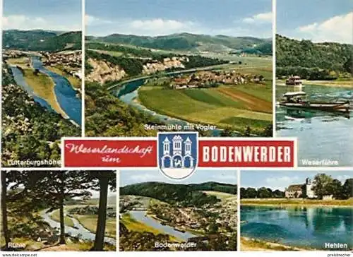 Ansichtskarte Deutschland - Bodenwerder / Weserlandschaft um Bodenwerder (52)
