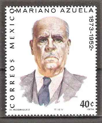 Briefmarke Mexiko Mi.Nr. 1419 ** 100. Geburtstag von Mariano Azuela 1974 / Arzt, Politiker und Schriftsteller