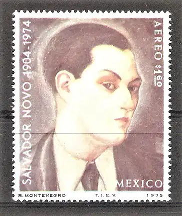 Briefmarke Mexiko Mi.Nr. 1463 ** Salvador Novo 1975 / Schriftsteller