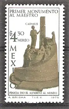Briefmarke Mexiko Mi.Nr. 1470 ** Einweihung des Lehrerdenkmals 1975