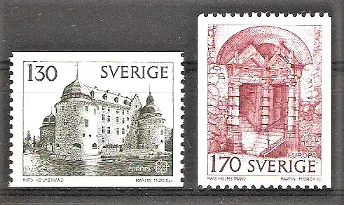 Briefmarke Schweden Mi.Nr. 1014-1015 ** Europa CEPT Baudenkmäler 1978 / Schloss von Örebro / Kompletter Satz !