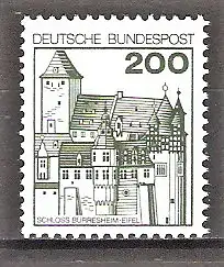 Briefmarke BRD Mi.Nr. 920 ** 200 Pf. Burgen und Schlösser 1977 / Schloss Bürresheim in der Eifel