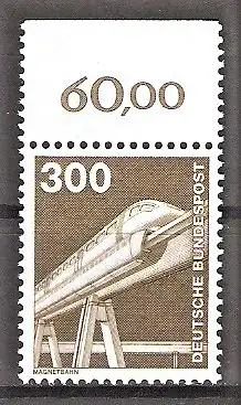 Briefmarke BRD Mi.Nr. 1138 ** Oberrand - Industrie und Technik 1982 / Magnetbahn