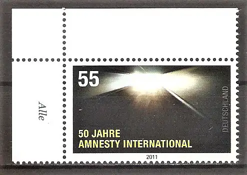 Briefmarke BRD Mi.Nr. 2873 ** BOGENECKE o.l. 50 Jahre Amnesty International 2011