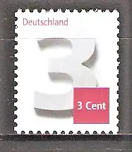 Briefmarke BRD Mi.Nr. 2964 (R) ** Rollenmarke mit Zählnummer "200" / 3 Cent Ziffernzeichnung Ergänzungswert 2012