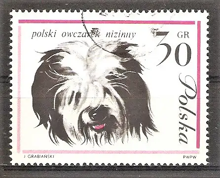 Briefmarke Polen Mi.Nr. 1375 o Polnischer Niederungs-Schäferhund