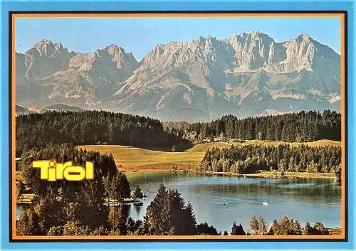 Ansichtskarte Österreich - Kitzbühel / Schwarz-See mit Wilder Kaiser (1605)