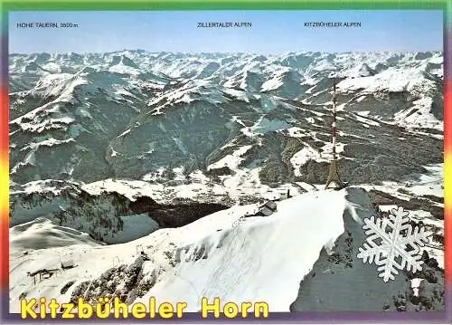 Ansichtskarte Österreich - Kitzbühel / Kitzbüheler Horn - Hohe Tauern, Zillertaler Alpen, Kitzbüheler Alpen (1609)