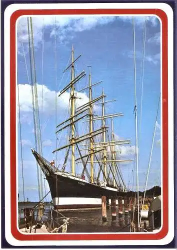 Ansichtskarte Deutschland - Segelschiff Viermast-Stahlbark PASSAT in Travemünde (1667)