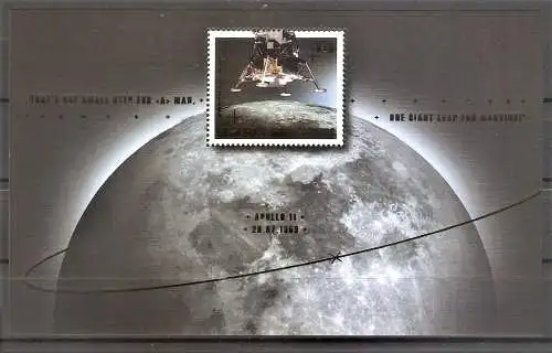 Briefmarke BRD Block 84 ** (Mi.Nr. 3479) 50. Jahrestag der ersten bemannten Mondlandung 2019 / Mondlandefähre „Eagle“ der Apollo-11