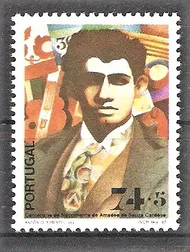 Briefmarke Portugal Mi.Nr. 1731 ** 100. Geburtstag von Amadeo de Souza-Cardoso 1987 / Maler