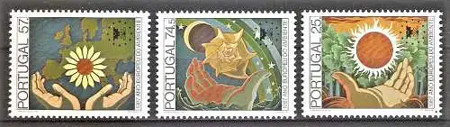 Briefmarke Portugal Mi.Nr. 1717-1719 ** Europäisches Jahr der Umwelt 1987 / Kompletter Satz !