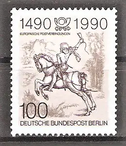 Briefmarke Berlin Mi.Nr. 860 ** 500 Jahre internationale Postverbindungen in Europa 1990 / Postreiter