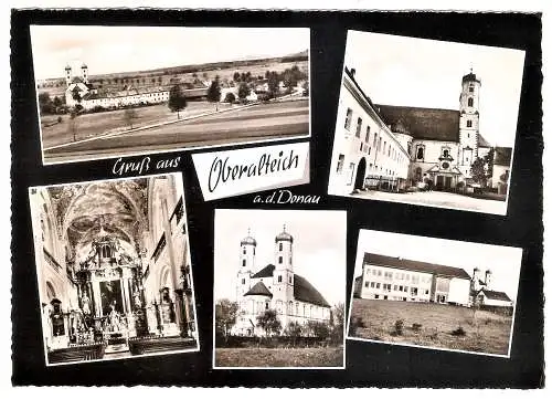 Ansichtskarte Deutschland - Oberalteich an der Donau / Benediktiner Abtei mit Klosterkirche (2279)