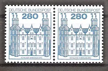 Briefmarke BRD Mi.Nr. 1142 A I ** Waagerechtes Paar - Burgen und Schlösser 1982 / Schloss Ahrensburg