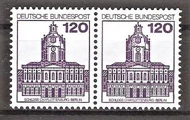 Briefmarke BRD Mi.Nr. 1141 A I ** Waagerechtes Paar - Burgen und Schlösser 1982 / Schloss Charlottenburg, Berlin