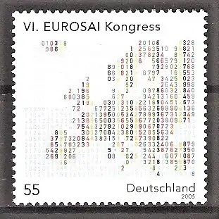 Briefmarke BRD Mi.Nr. 2470 ** Kongress der europäischen Obersten Rechnungskontrollbehörden (EUROSAI) in Bonn 2005