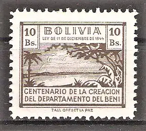 Briefmarke Bolivien - Provinz Beni Mi.Nr. 6 ** Landschaft 1946