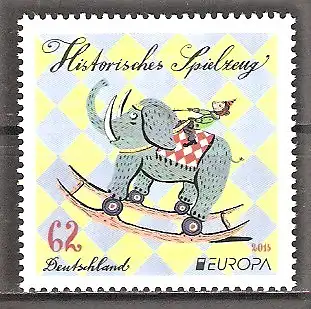 Briefmarke BRD Mi.Nr. 3152 ** Europa CEPT 2015 / Historisches Spielzeug - Affe auf Schaukelelefant