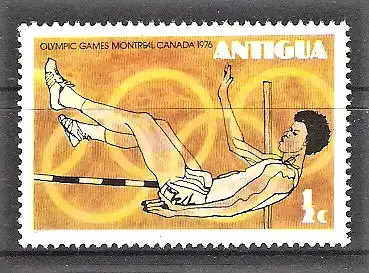 Briefmarke Antigua Mi.Nr. 425 ** Olympische Sommerspiele Montreal 1976 / Hochsprung