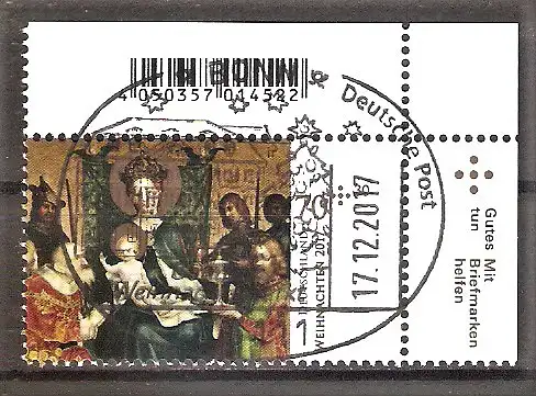 Briefmarke BRD Mi.Nr. 3340 o Bogenecke oben rechts - SST Bonn Weihnachtsmarkt 2017 - Weihnachten 2017