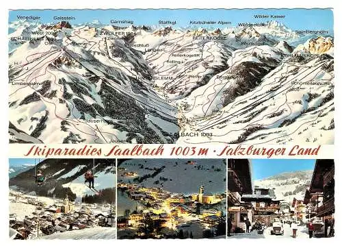 Ansichtskarte Österreich - Saalbach / Bergpanorama - Skiparadies Saalbach im Salzburger Land (1786)