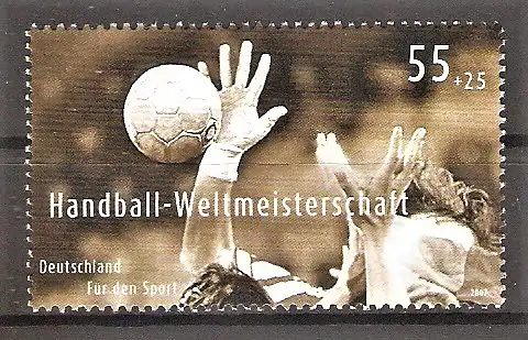 Briefmarke BRD Mi.Nr. 2578 ** Handball Weltmeisterschaft in Deutschland 2007