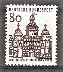 Briefmarke BRD Mi.Nr. 461 ** 80 Pf. Kleine Bauwerke 1964 / Ellinger Tor in Weißenburg - Bayern