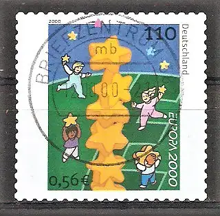 Briefmarke BRD Mi.Nr. 2114 o Europa CEPT 2000 / Kinder bauen Sternenturm