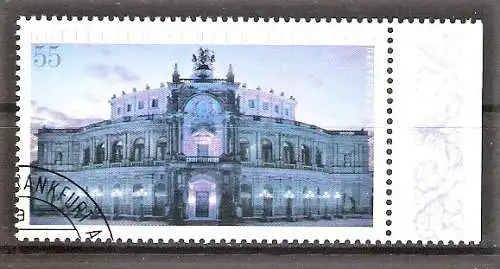 Briefmarke BRD Mi.Nr. 2371 o Seitenrand rechts - 200. Geburtstag von Gottfried Semper 2003 / Semperoper Dresden