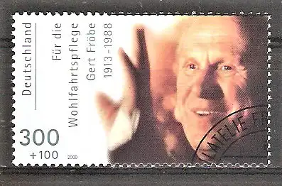 Briefmarke BRD Mi.Nr. 2147 o Wohlfahrt 2000 - Deutschsprachige Filmschauspieler / Gert Fröbe