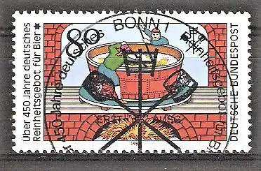 Briefmarke BRD Mi.Nr. 1179 o ESST BONN / 450 Jahre deutsches Reinheitsgebot für Bier 1983