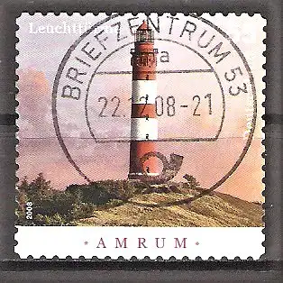 Briefmarke BRD Mi.Nr. 2683 o Vollstempel Briefzentrum 53 / Leuchtturm Amrum 2008