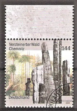 Briefmarke BRD Mi.Nr. 2358 o Oberrand - Naturdenkmäler in Deutschland 2003 / Versteinerter Wald in Chemnitz